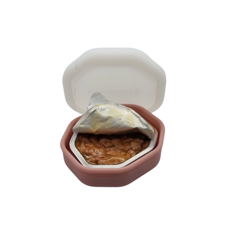 small octagon container with lid